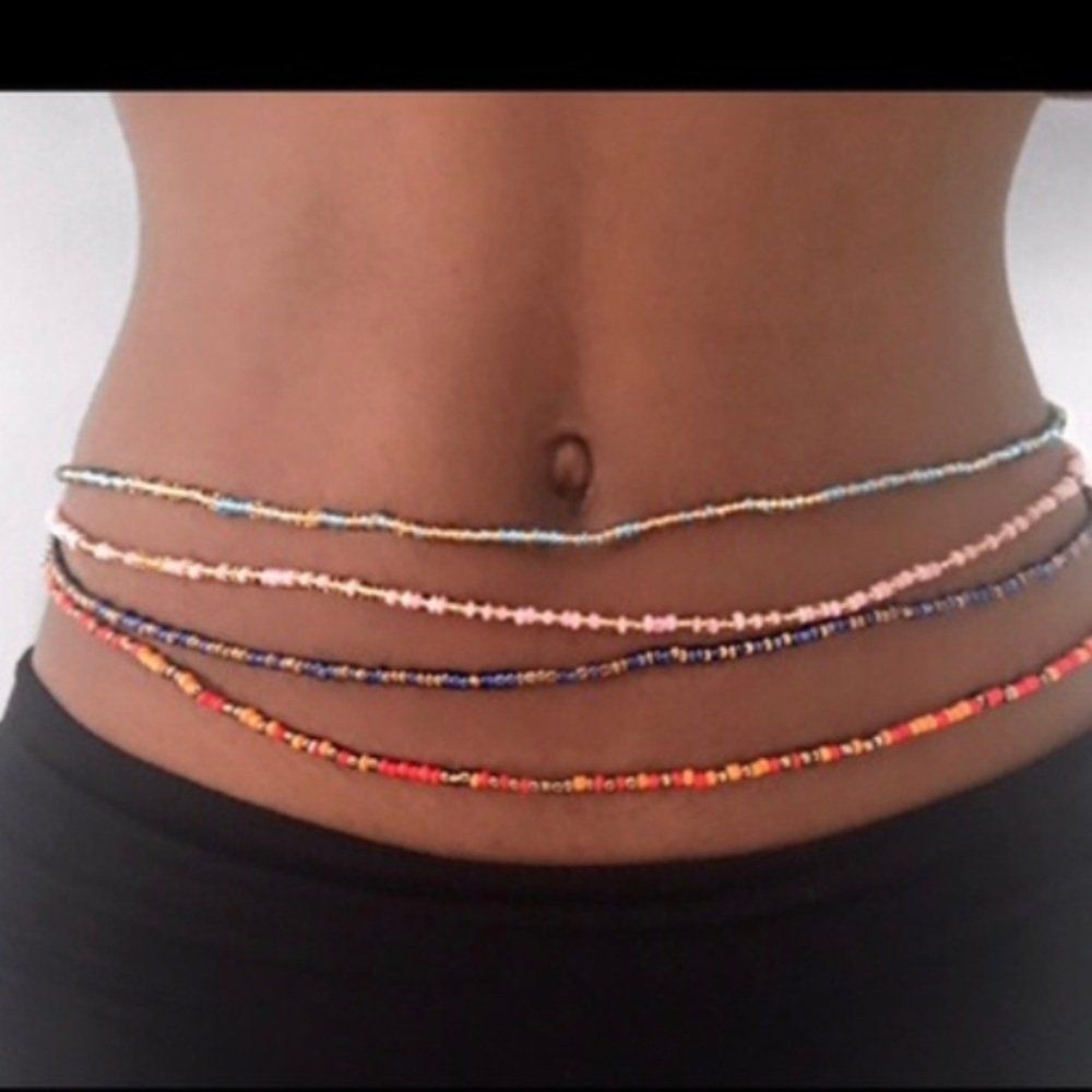 Handmade African waist beads. Made in Ghana.